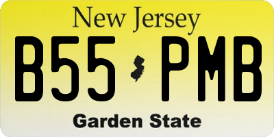 NJ license plate B55PMB