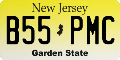 NJ license plate B55PMC