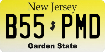 NJ license plate B55PMD