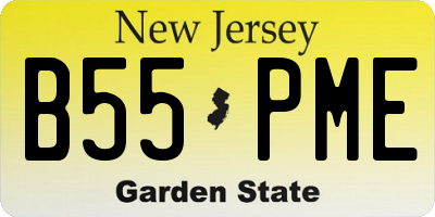 NJ license plate B55PME