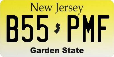NJ license plate B55PMF