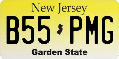 NJ license plate B55PMG
