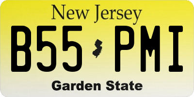 NJ license plate B55PMI