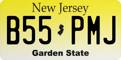 NJ license plate B55PMJ