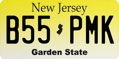 NJ license plate B55PMK