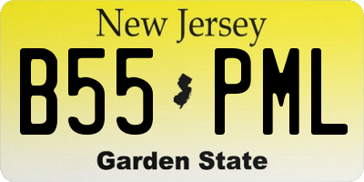 NJ license plate B55PML