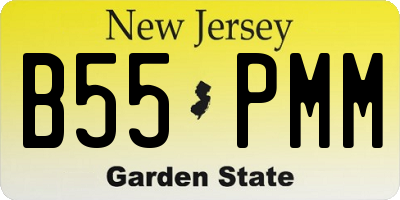 NJ license plate B55PMM