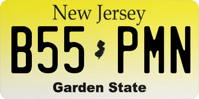 NJ license plate B55PMN