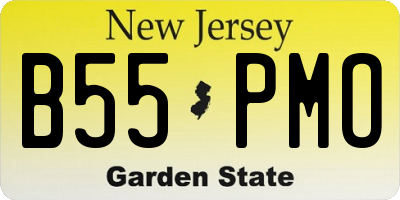 NJ license plate B55PMO