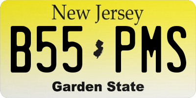 NJ license plate B55PMS