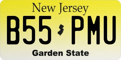 NJ license plate B55PMU