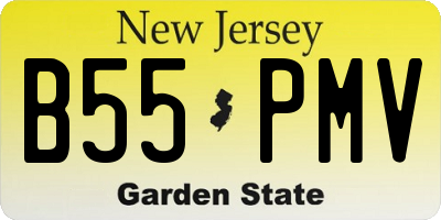 NJ license plate B55PMV