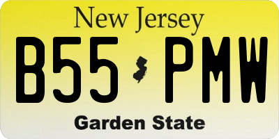 NJ license plate B55PMW