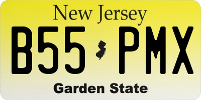 NJ license plate B55PMX