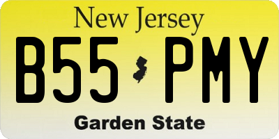 NJ license plate B55PMY