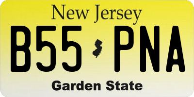 NJ license plate B55PNA