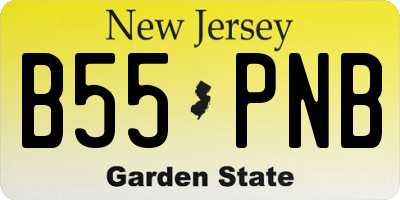 NJ license plate B55PNB