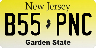 NJ license plate B55PNC