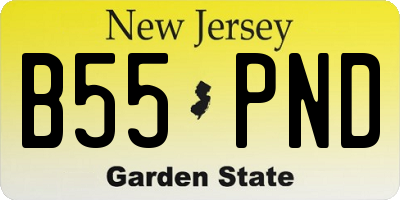 NJ license plate B55PND