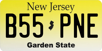 NJ license plate B55PNE
