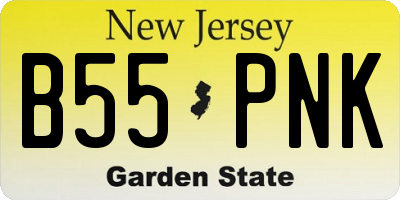 NJ license plate B55PNK
