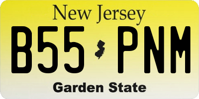 NJ license plate B55PNM