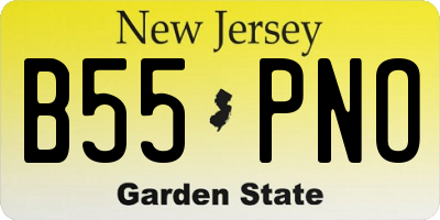 NJ license plate B55PNO