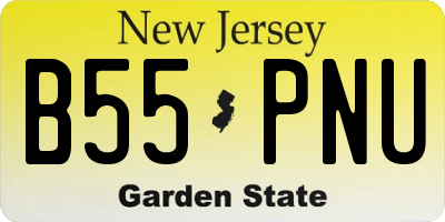 NJ license plate B55PNU