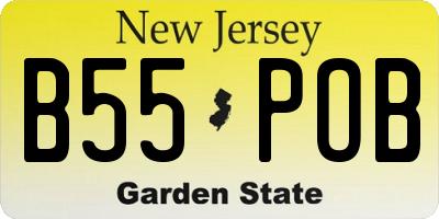 NJ license plate B55POB