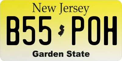 NJ license plate B55POH