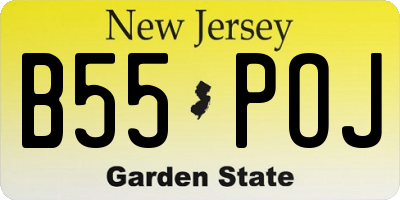 NJ license plate B55POJ