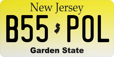 NJ license plate B55POL