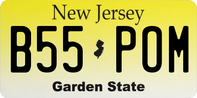 NJ license plate B55POM