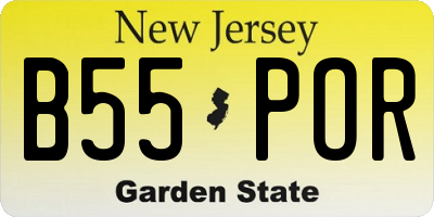 NJ license plate B55POR