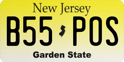 NJ license plate B55POS