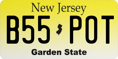 NJ license plate B55POT