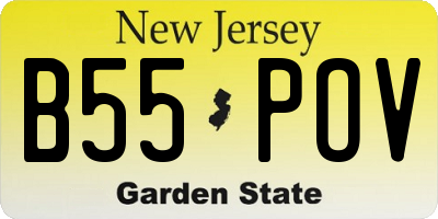 NJ license plate B55POV