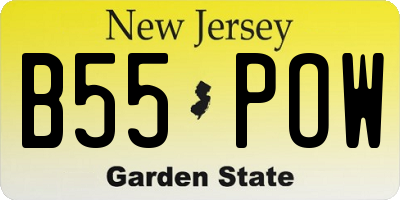 NJ license plate B55POW
