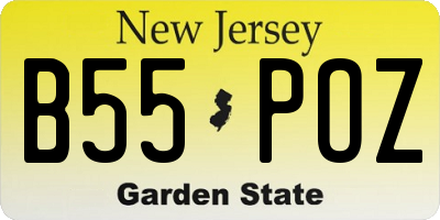 NJ license plate B55POZ