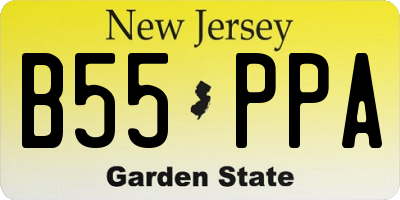 NJ license plate B55PPA