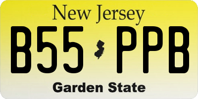 NJ license plate B55PPB