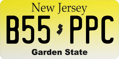 NJ license plate B55PPC