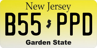 NJ license plate B55PPD
