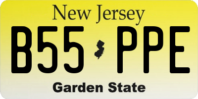 NJ license plate B55PPE