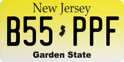 NJ license plate B55PPF