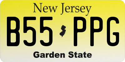 NJ license plate B55PPG