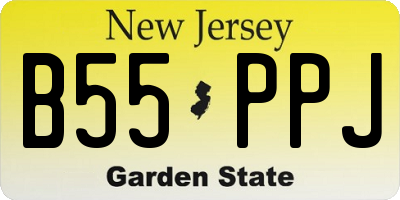 NJ license plate B55PPJ