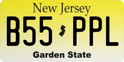NJ license plate B55PPL
