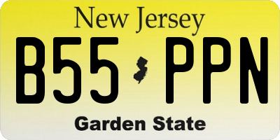 NJ license plate B55PPN