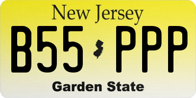 NJ license plate B55PPP